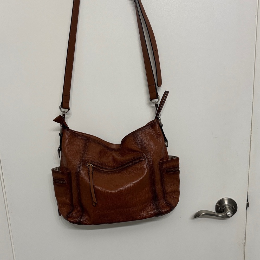 Bostanten leather shoulder bag